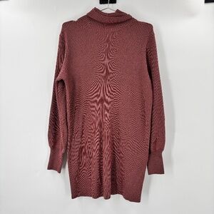 Wilfred Merino Wool Ribbed Knit Mock Neck Long Sleeve Dress Size Small